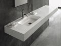 Washbasin top, 120 x 50 cm, suspended or table top, in mineral resin - ATENEA 50