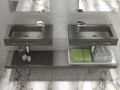 Washbasin counter, 100 x 40 cm, suspended or freestanding - LEEDS 40