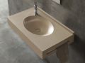 Vanity top, 121 x 46 cm, suspended or recessed, oval - OVAL 45
