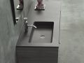 Washbasin top 91 x 46 cm, suspended or recessed, in mineral resin - SELENE 50