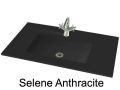 Washbasin top 151 x 46 cm, suspended or recessed, in mineral resin - SELENE 50