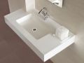 Washbasin top, 140 x 50 cm, suspended or table top, in mineral resin - ATENEA 50
