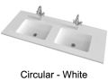 Double wash basin top, 151 x 46 cm, suspended or recessed - SELENE DOUBLE