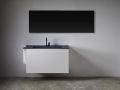 Designer washbasin, channel, 100 x 46 cm, suspended or free-standing - LONDON 50