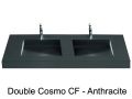 Double washbasin top, 120 x 50 cm, washbasin washbasin - COSMO 50 Double