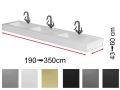 Washstand, 200 x 50 cm, Three built-in washbasin - CONTRACT X3