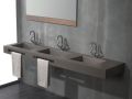 Washstand, 200 x 50 cm, Three built-in washbasin - CONTRACT X3