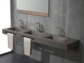 Washstand, 250 x 50 cm, Three built-in washbasin - CONTRACT X3
