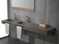 Washstand, 350 x 50 cm, two built-in washbasins - CONTRAT X2
