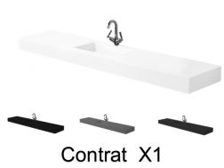 Vanity top, 250 x 50 cm, built-in washbasins - CONTRACT X1