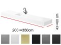 Vanity top, 300 x 50 cm, built-in washbasins - CONTRACT X1
