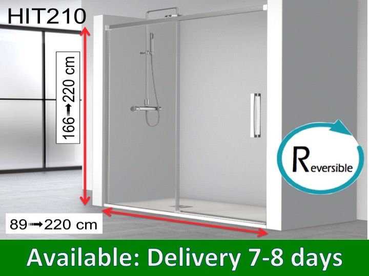 Sliding Shower Door 105 X 195 Cm Niche Installation Hit210