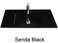 Washbasin central channel, 46 x 121 cm, suspended or recessed - SENDA