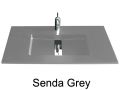 Washbasin central channel, 46 x 121 cm, suspended or recessed - SENDA SF