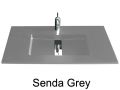Washbasin central channel, 46 x 121 cm, suspended or recessed - SENDA