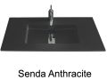 Washbasin central channel, 46 x 121 cm, suspended or recessed - SENDA