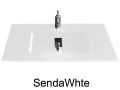 Washbasin central channel, 46 x 121 cm, suspended or recessed - SENDA