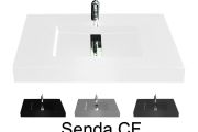 Washbasin central channel, 46 x 120 cm, suspended or recessed - SENDA CF