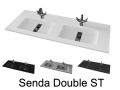Washbasin central channel, 46 x 121 cm, suspended or recessed - SENDA