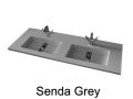 Washbasin central channel, 46 x 121 cm, suspended or recessed - SENDA