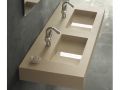 Washbasin central channel, 46 x 121 cm, suspended or recessed - SENDA