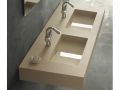 Washbasin central channel, 46 x 120 cm, suspended or recessed - SENDA CF