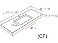 Small washbasin, 50 x 40 cm, in Solid Surface - MINI