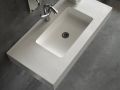Countertop with integrated washbasin, 50 x 80 cm, in Solid-Surface mineral resin - CLASSIC RG