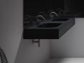 Design vanity top, 120 x 50 cm, suspended or standing, in mineral resin - VENTO 40