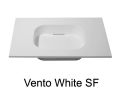 Design vanity top, 120 x 50 cm, suspended or standing, in mineral resin - VENTO 60