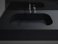 Double washbasin top, 100 x 50 cm, suspended or table top, in mineral resin - VENTO 40 DOUBLE