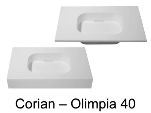 Design Vanity Top In Solid Surface Mineral Resin Type Corian Solid Surface Mineral Resin Type Corian