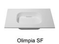 Design washbasin, 50 x 80 cm, in Solid-Surface mineral resin - OLIMPIA 60 RG