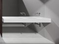 Double washbasin top, 100 x 46 cm, hanging or standing, round shape - URBAN 35 DOUBLE