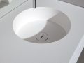Double washbasin top, 100 x 46 cm, hanging or standing, round shape - URBAN 35 DOUBLE