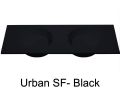 Double washbasin top, 100 x 46 cm, hanging or standing, round shape - URBAN 35 DOUBLE