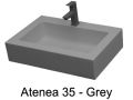 Washbasin, colors, 50 x 35 cm, mineral resin - ATENA 35