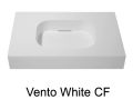 Design vanity top, 80 x 50 cm, suspended or standing, in mineral resin - VENTO 40 CF