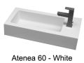 Washbasin, colors, 60 x 30 cm, mineral resin - ATENA 60