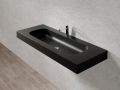 Double vanity top, 50 x 150 cm, suspended or recessed, in mineral resin - OBA 142