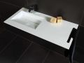 Gutter basin, 100 x 50 cm, suspended or built-in - MIAMI 45