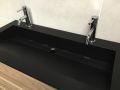 Double washbasin washbasin, 50 x 120 cm, suspended or recessed - DOUBLE COPER 45