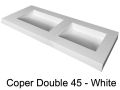 Double washbasin washbasin, 50 x 120 cm, suspended or recessed - DOUBLE COPER 45