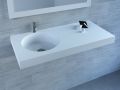 Round washbasin top 120 x 50 cm, hanging or standing - TONDA  38