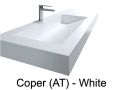 Washstand, 50 x 110 cm, suspended or recessed, in mineral resin - COPER 45 AT