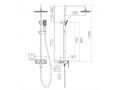 Design Shower column, Mixer Tap, Round � 20 cm - BARCELONE CHROME