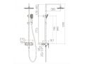Design Shower column, Mixer Tap, Round  20 cm - BARCELONE CHROME