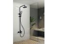 Shower column, matte black color, mixer tap - MALAGA BLACK