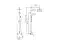 Shower column, matt white color, mixer tap - MALAGA WHITE
