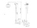 Shower column, Mixer Tap, Round 20 cm - MAJORQUE CHROME